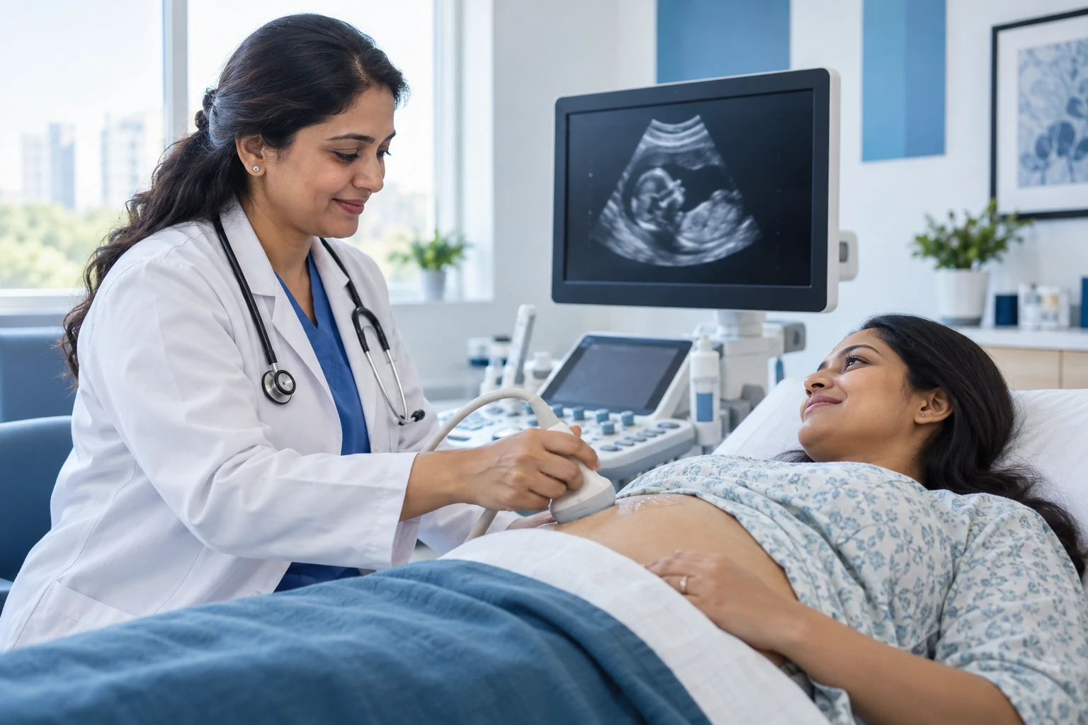 Maternal monitoring conceptual illustration